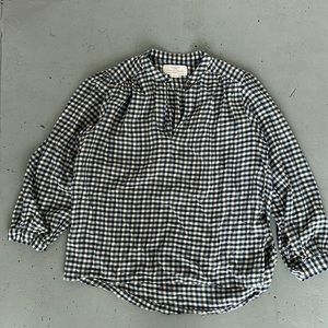 Trovata Birds of Paradis Flannel Top Blouse in Plaid sz S